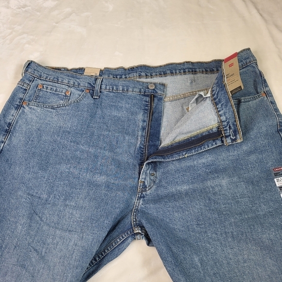 Men's Levi's 550 Relaxed-Fit Stretch Straight Blue Jeans 50x32 New - Picture 13 of 15